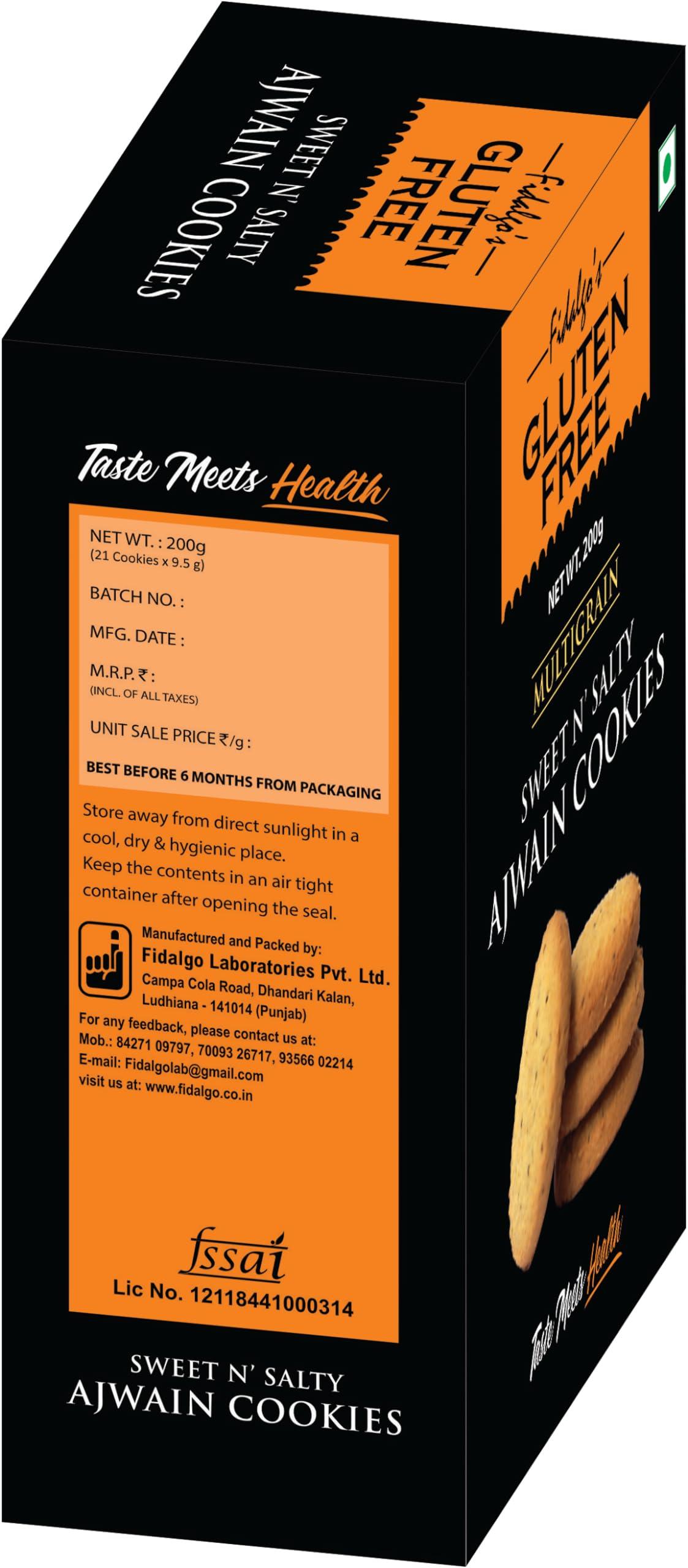 Fidalgo Fidalgo's Gluten Free Multigrain Sweet n' Salty Ajwain Cookies 200g