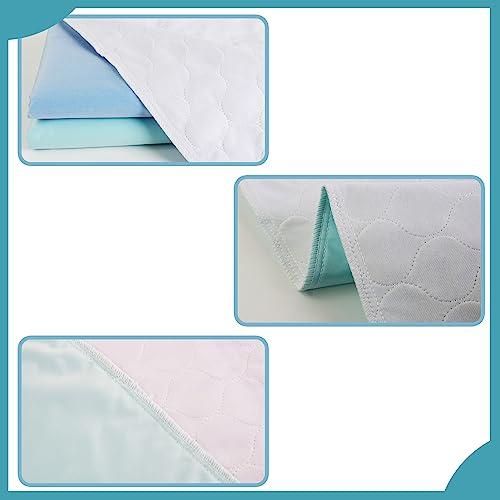 SOFYFINE SOFYFINE Bed Pads for Incontinence Washable, 34 X 36 Inches Large Chux Pads, Reusable and Waterproof Mats, Baby & Kids Pads, Women Pads, Puppy Training Pads, Pack of 2 (2Blue & 2Green)