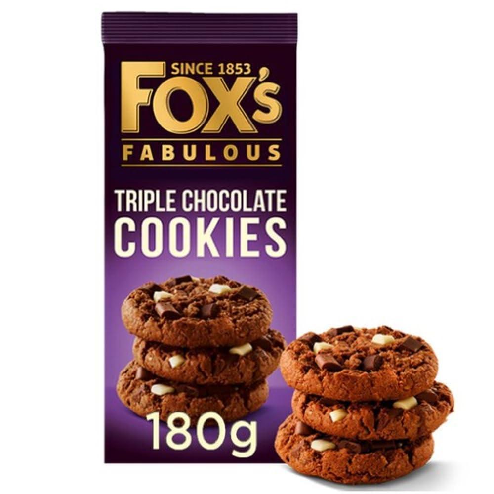 Fox's Biscuit Fox\'s Biscuit Chunkie Cookies, Triple Chocolate, 180 Gram