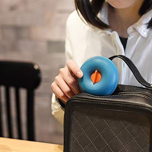 Anjetan Anjetan Round Pill Organizer Airtight 4 Grids Daily Pill Box Pill Container for Pill Divided Pill Organizer Circle Pill Container