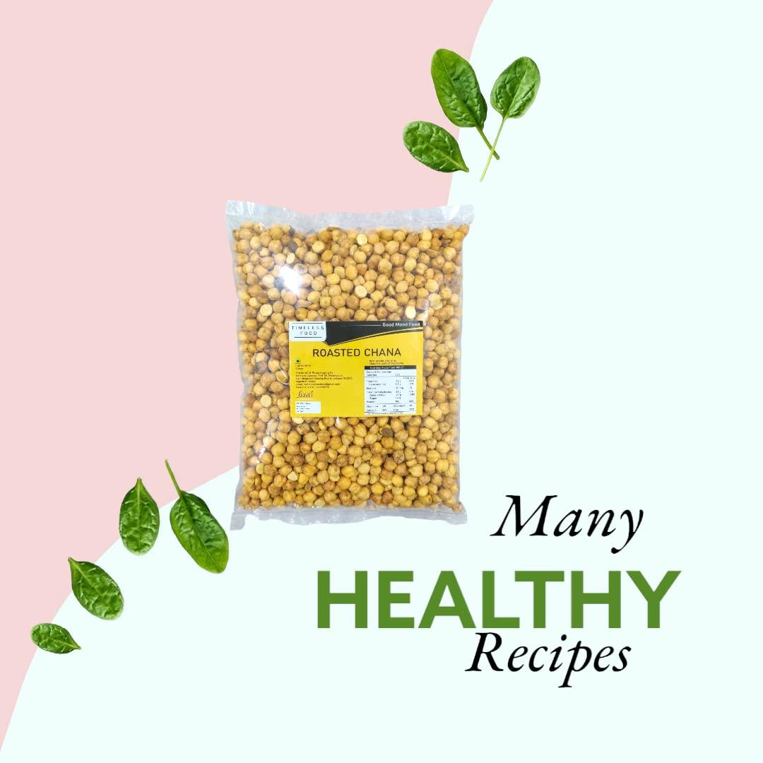 Timeless Food Timeless Food : Roasted Chana Without Skin 200 gm | Bhuna Chana | Roasted Chickpeas