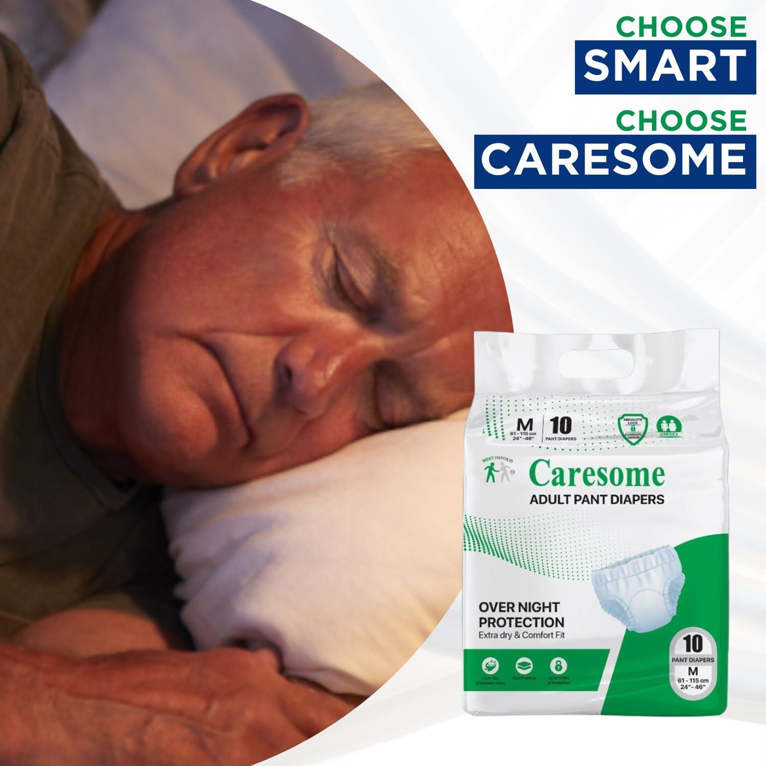 caresome Caresome Adult Pant Daipers XL -XXL | 96 CM - 168 CM | Overnight protection | Leak Proof | Elastic Waistband