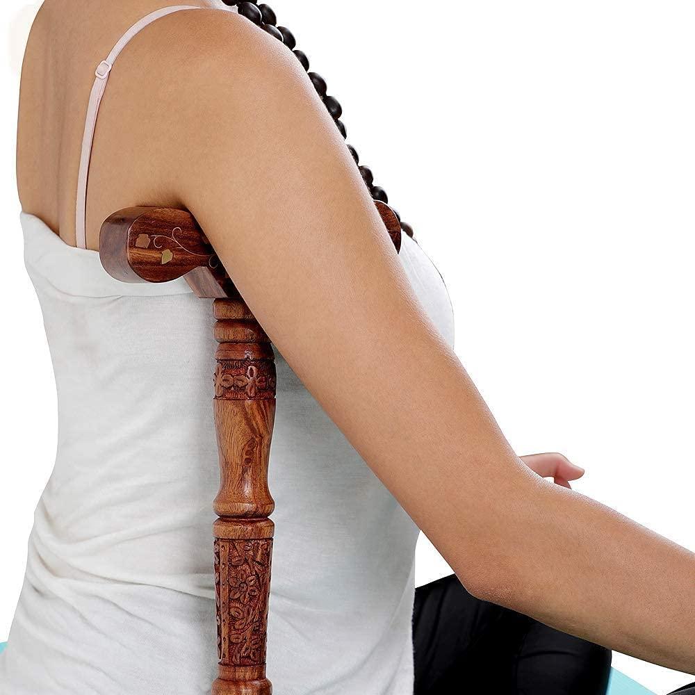 Wooden Cave Wooden Cave Wooden T-shaped Yoga Danda Meditation Stick for Improved Breath flow in Nostrils and for Yoga Practices