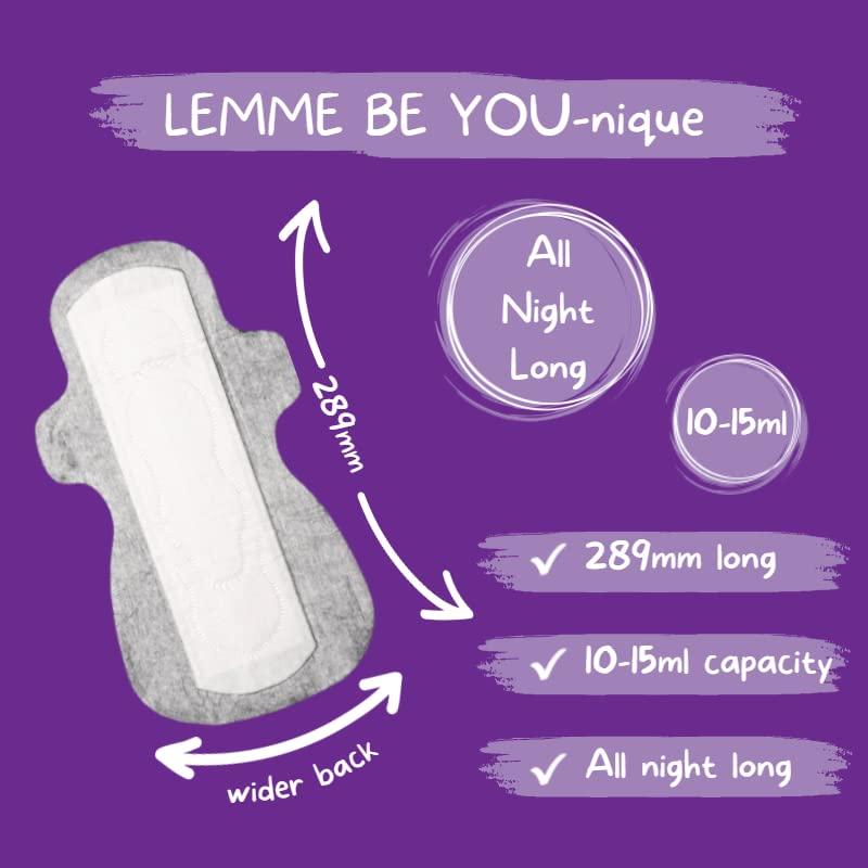 Lemme Be Lemme Be Cotton Sanitary Night Pads & Light Flow Tampons (Combo of 2)