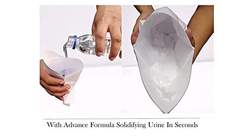 Peeschute Peeschute (Medi) Unisex Pocket Sized Disposable Reusable Urine Bags Solidifies Urine Instantly For Bedridden People Set of 3Pcs (Pack of 9 Bags)