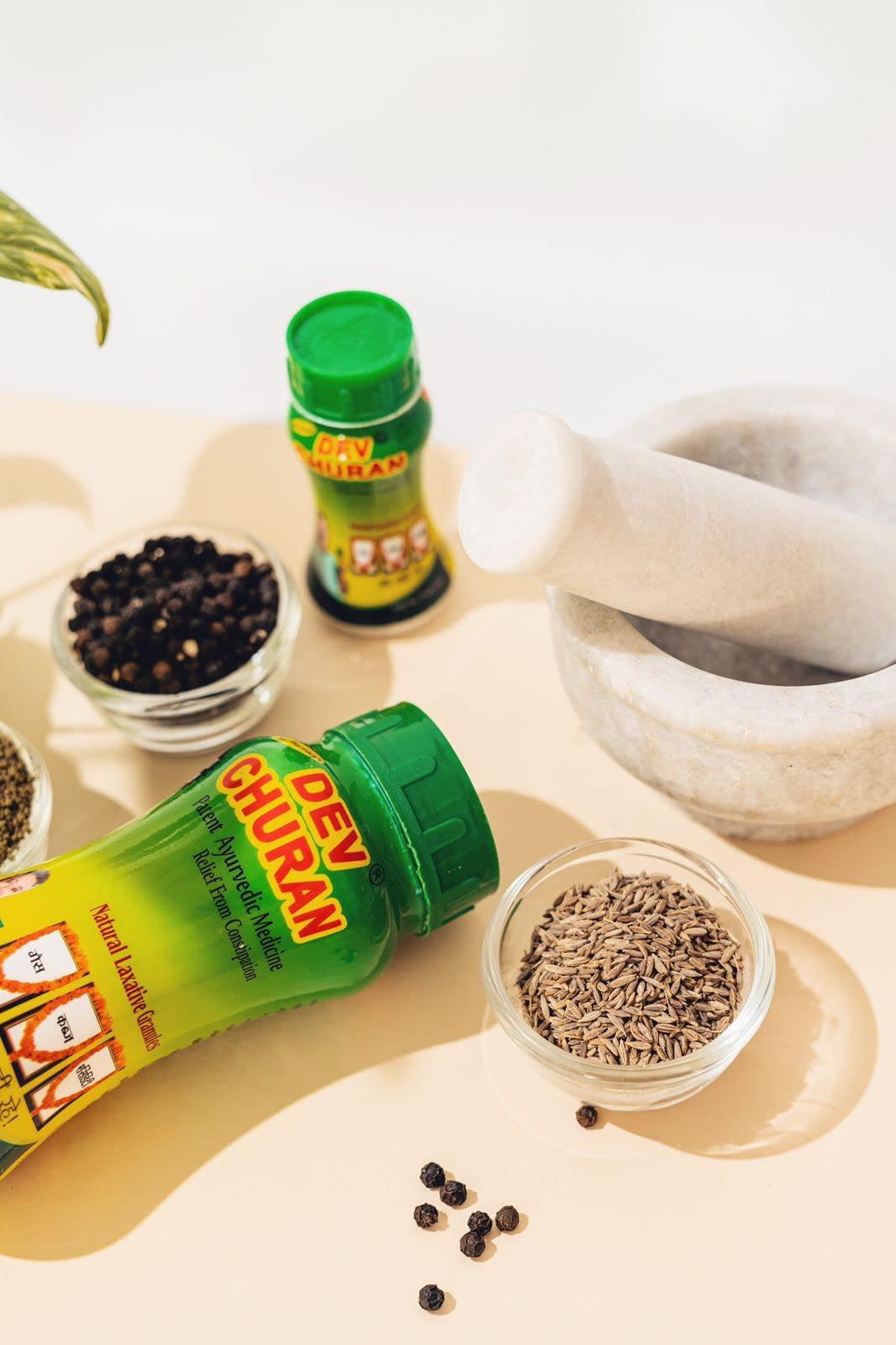 Dev Churan Dev Churan Ayurvedic Digestion, Constipation & Acidity Relief I 100% Natural & Organic Powder (100 Gram Granule).