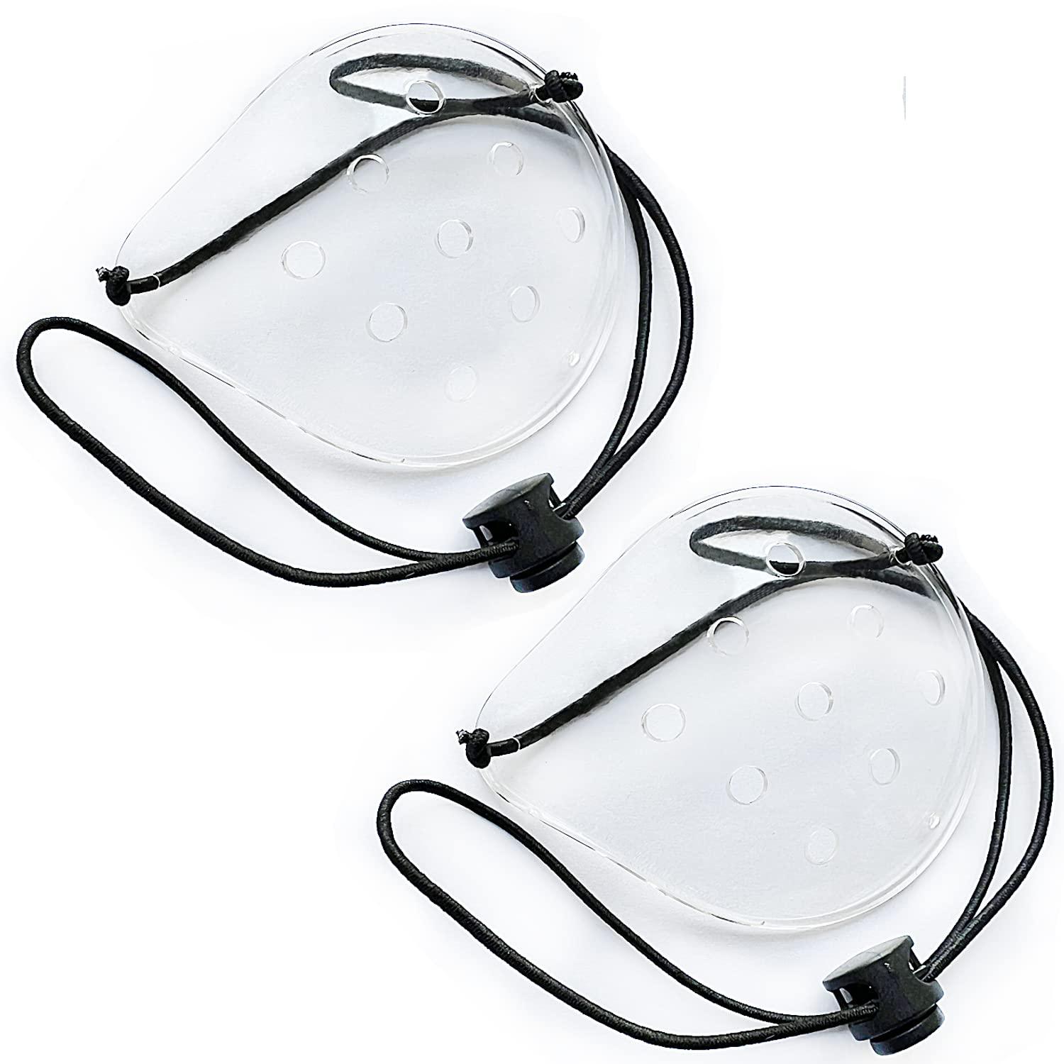Vandorla Vandorla Eye Shield, 2 Pcs Plastic Eye Shield Eye Patch for Eye Protection Eye Surgery Covering Breathable with 2 Elastic Rope, Transparent