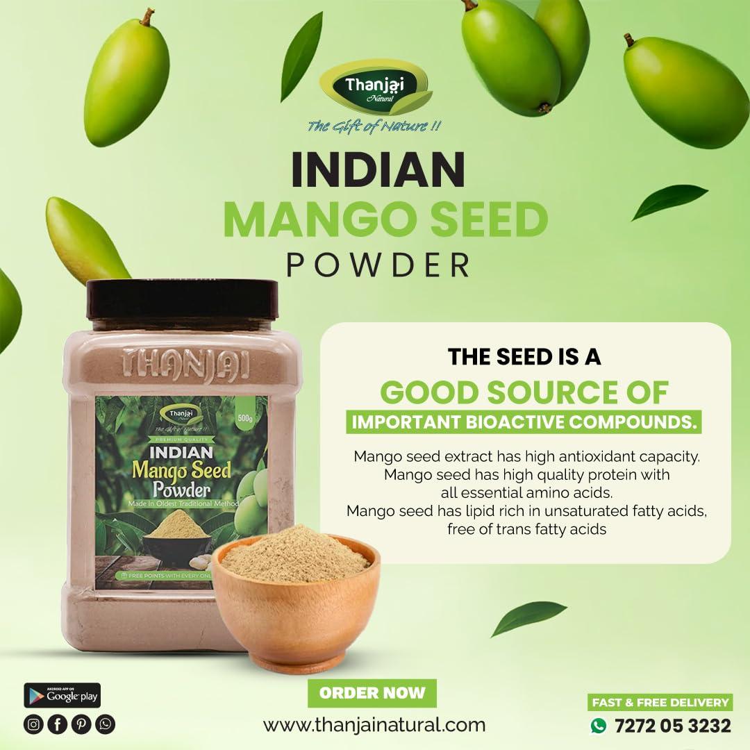 Thanjai Natural Thanjai Natural 500Grams Mango Seed Powder 100% Natural, Made in Oldest Traditional Method, No Preservatives