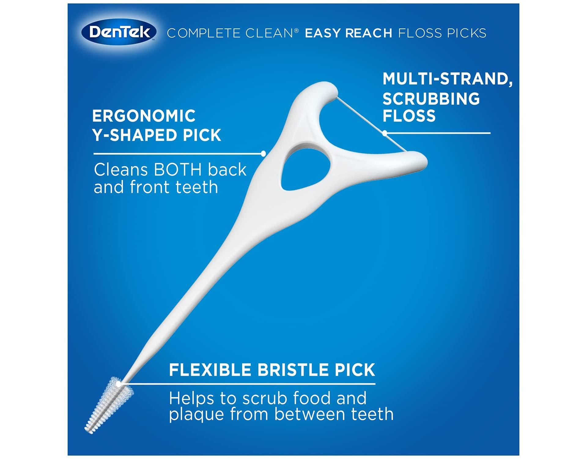 DenTek Dentek Floss Picks Complete Clean Back Teeth 75 Count (3 Pack)