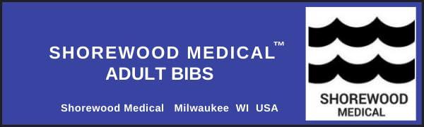 Shorewood Medical Adult Bib for Eating, Waterproof Clothing Protector with Crumb Catcher. Machine Washable, (Blue Plaid)