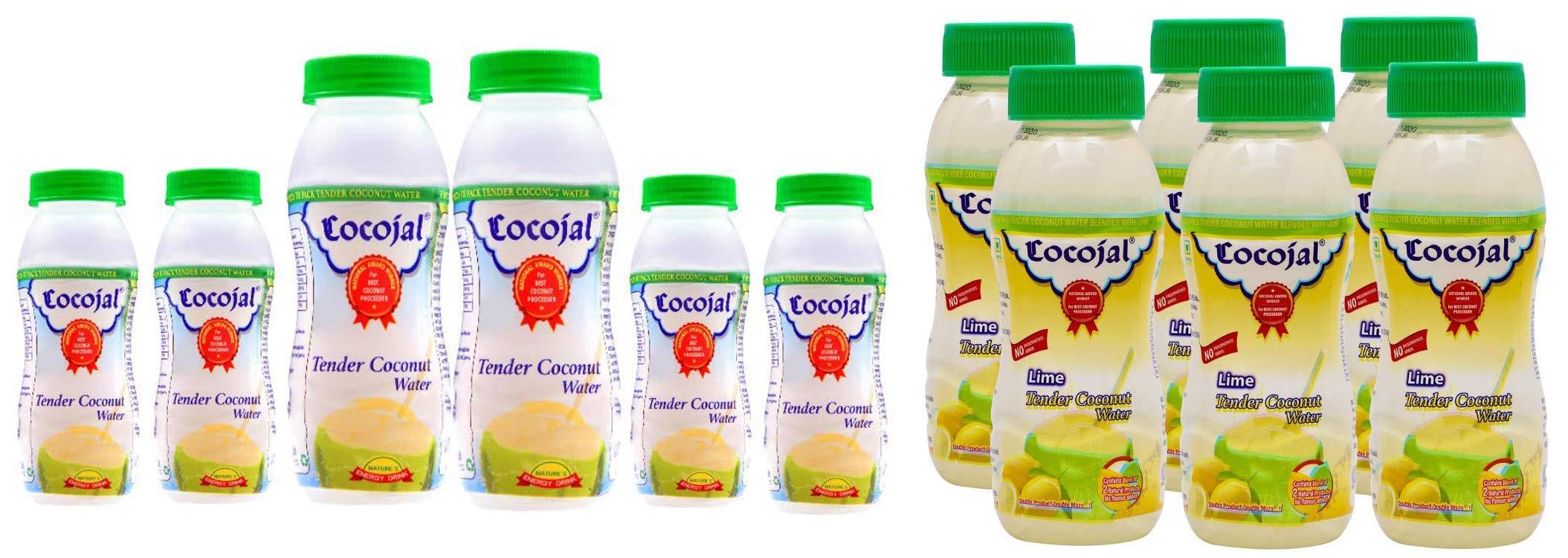 Cocojal Cocojal Natural Tender Coconut Water, Pack of 6 + Cocojal Lime Tender Coconut Water - 200ml, Pack of 6
