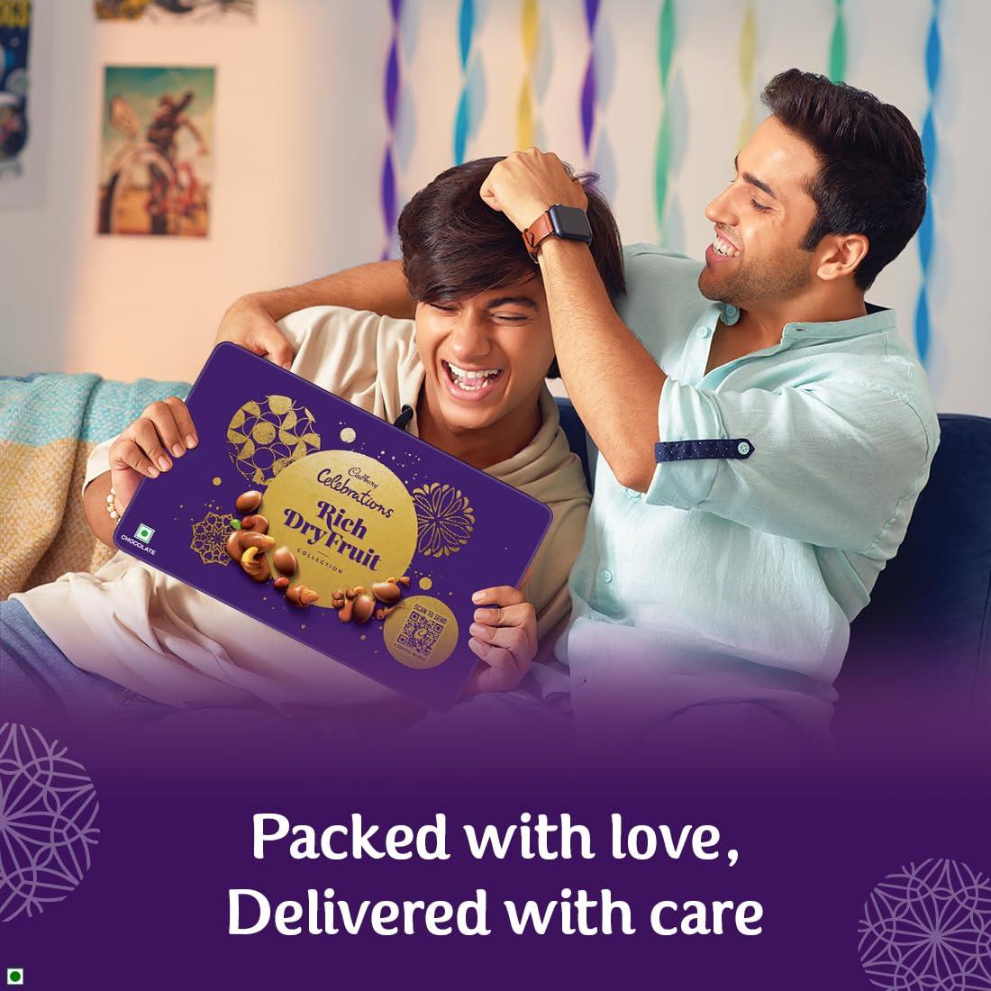 Cadbury Cadbury Celebrations Rich Dry Fruit Collection Chocolate Gift Box, 177 g & Happilo Premium California Roasted & Salted Pistachios 200 g