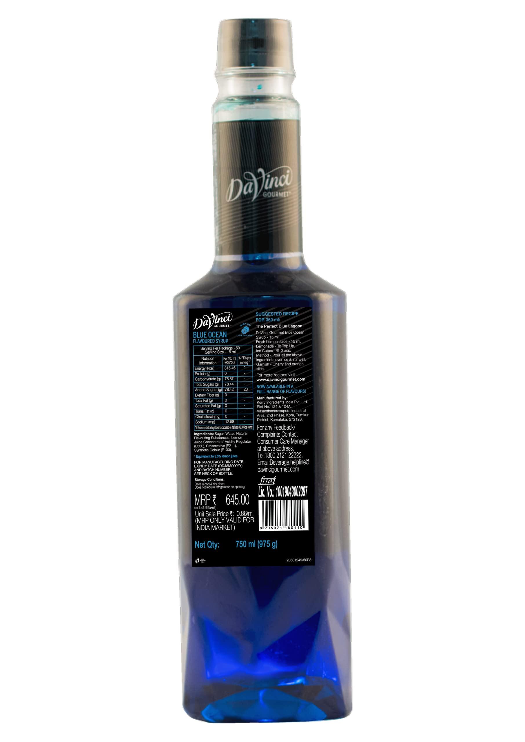 DaVinci Gourmet DaVinci Gourmet Blue Ocean Flavoured Syrup 750 Ml - Liquid