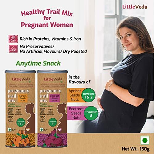 LittleVeda LittleVeda Pregnancy Trail Mix - Apricot,Seeds&Nuts(Trimester1&2) - Healthy Nutritious Pregnancy Snack, Superfood for Mom's to be