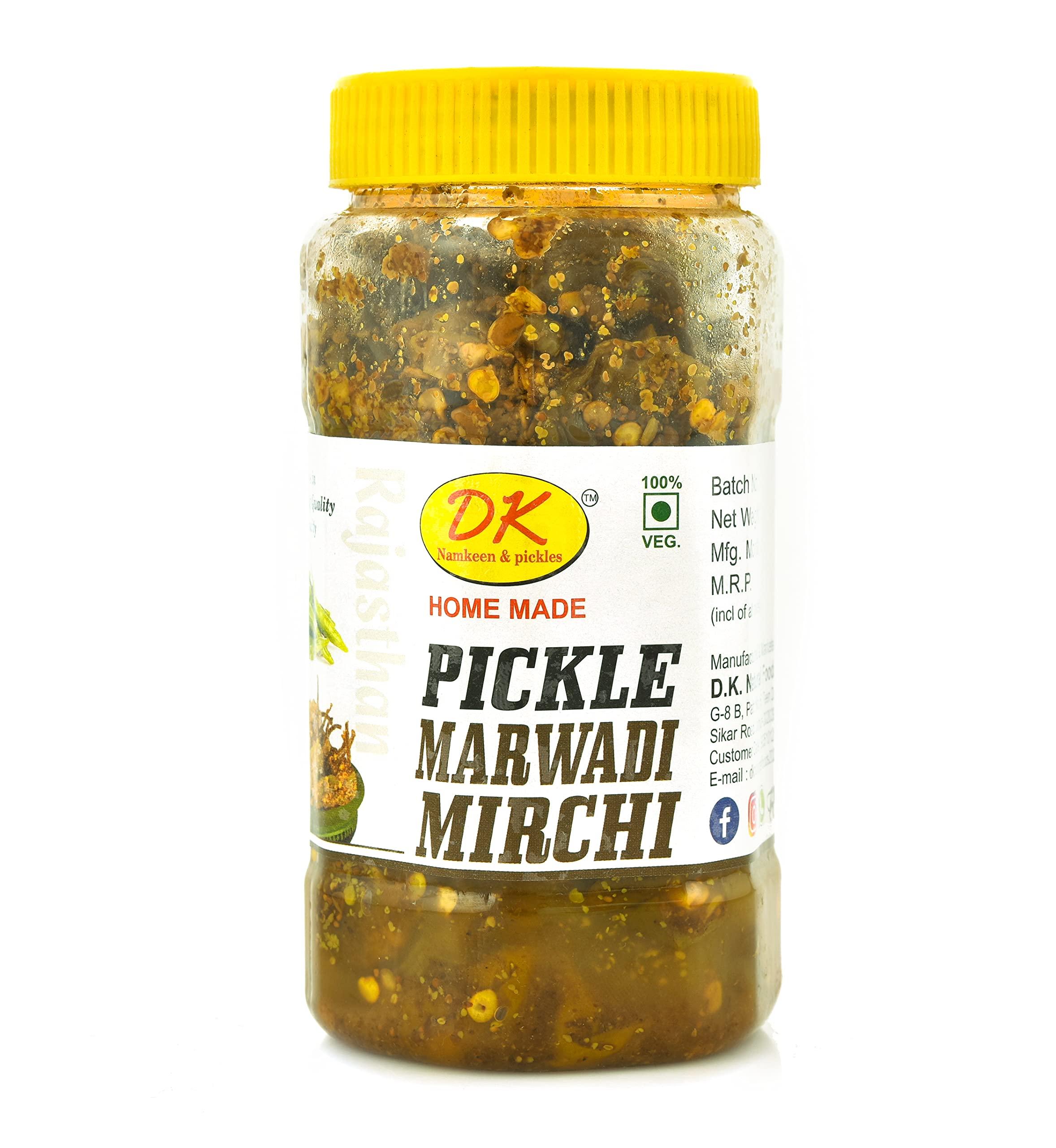 DK NAMKEEN & PICKLES DK Pickles Rajasthani Homemade Ker Sangri and Marwadi Mirchi Pickle Tenti Green Chilli Pickle teet sangri pickles Homemade Ker Sangri Pickle Ghar Ka Achar