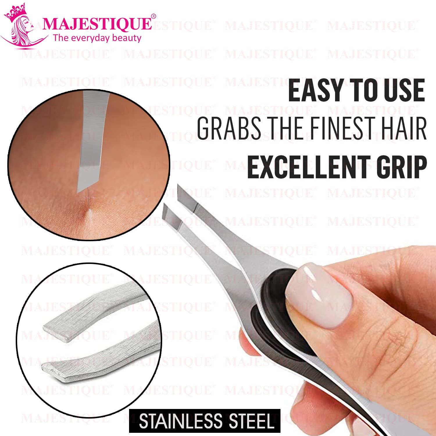 MAJESTIQUE Majestiqeu Eyebrow Pluker Tweezers for Women and Men | Twiser Eyebrows | Twizzer Tools for Ingrown Hair and Splinters | Professional Facial Twizzer Tools for Eyebrows and Hair Plucker Removal, 1 pack