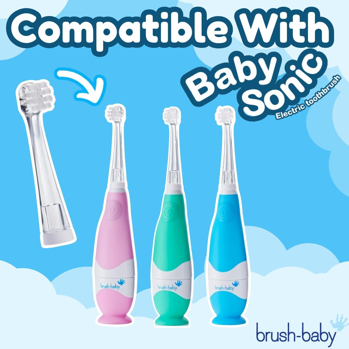 Brush-Baby Brush Baby BabySonic Replacement Heads - Pack of 2 (Ages 0-18 Months)