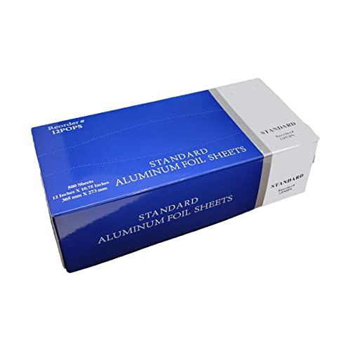 DHG PROFESSIONAL Pre-Cut Aluminum Foil Sheets, Foil Pop Up Sheets Aluminum Foil 12\" x 10.75\" inches come in a pop-up dispenser (1 Box)