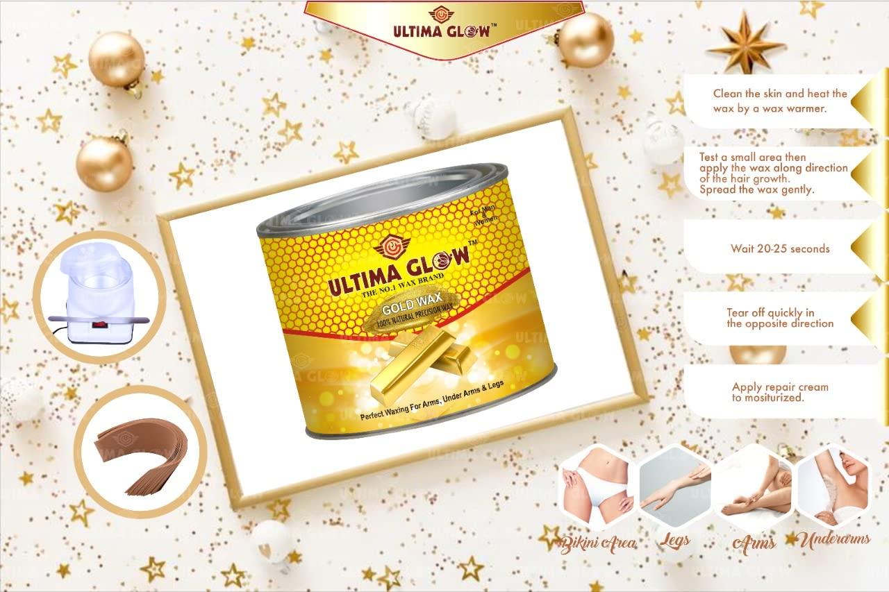 ULTIMA GLOW ULTIMA GLOW gold wax 600g Hard Wax Beans For Beauty Skin soft wax all skin