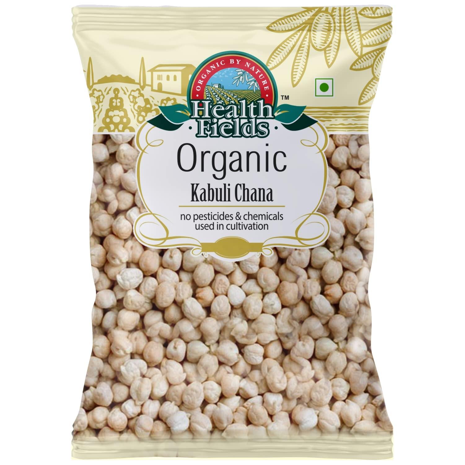Health Fields Health Field Organic Kabuli Chana / Chickpeas 2 Kg ( 2 Pack of 1 Kg Each )