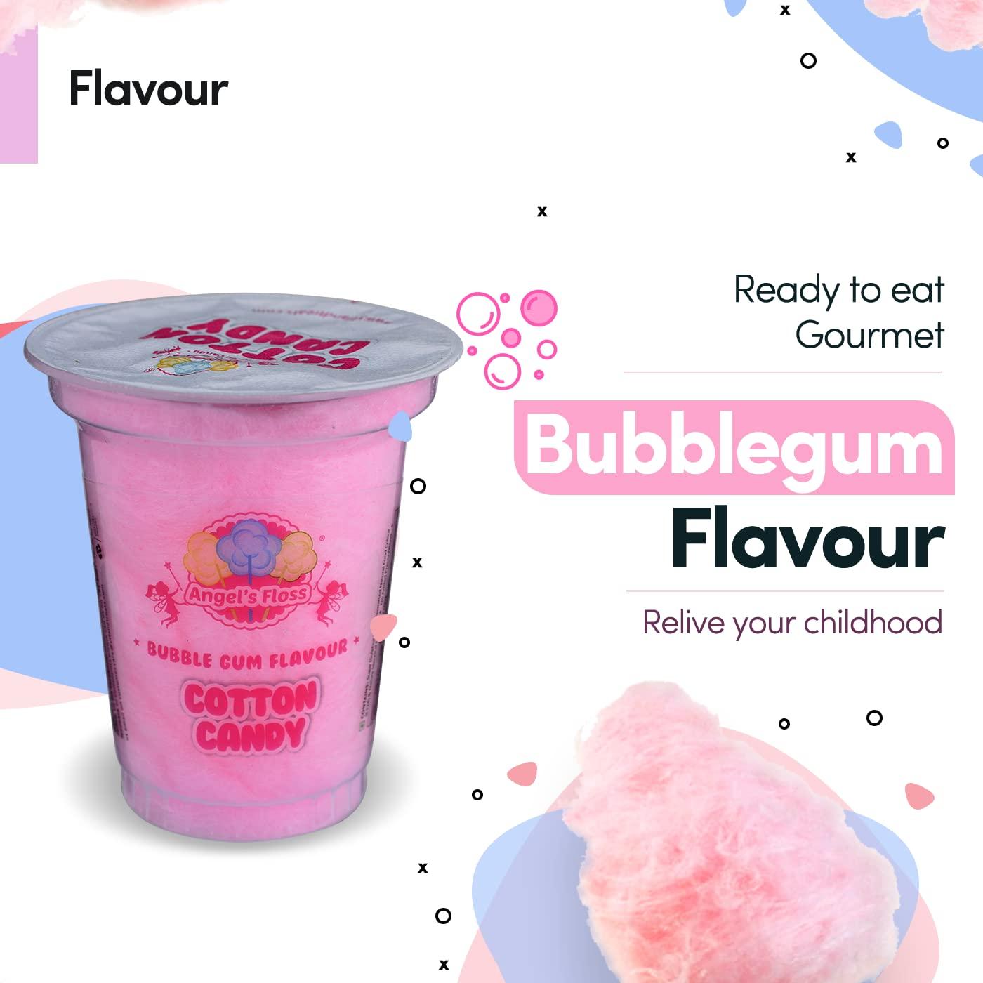 Angels Floss Angels Floss Cotton Candy's / Candy Floss / Buddhi Ke Baal - Bubble Gum Flavour (12 GMS Each, Pack of 12 Units)