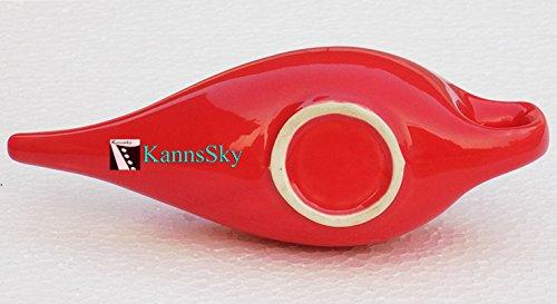KannsSky KannsSky Ceramic Jala Neti Pot - Red