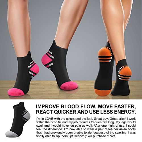 CHARMKING CHARMKING Compression Socks for Women & Men Circulation 15-20 mmHg is Best for Athletic Running Cycling Nurse Daily Wear, 09 Grey/Green, Small-Medium