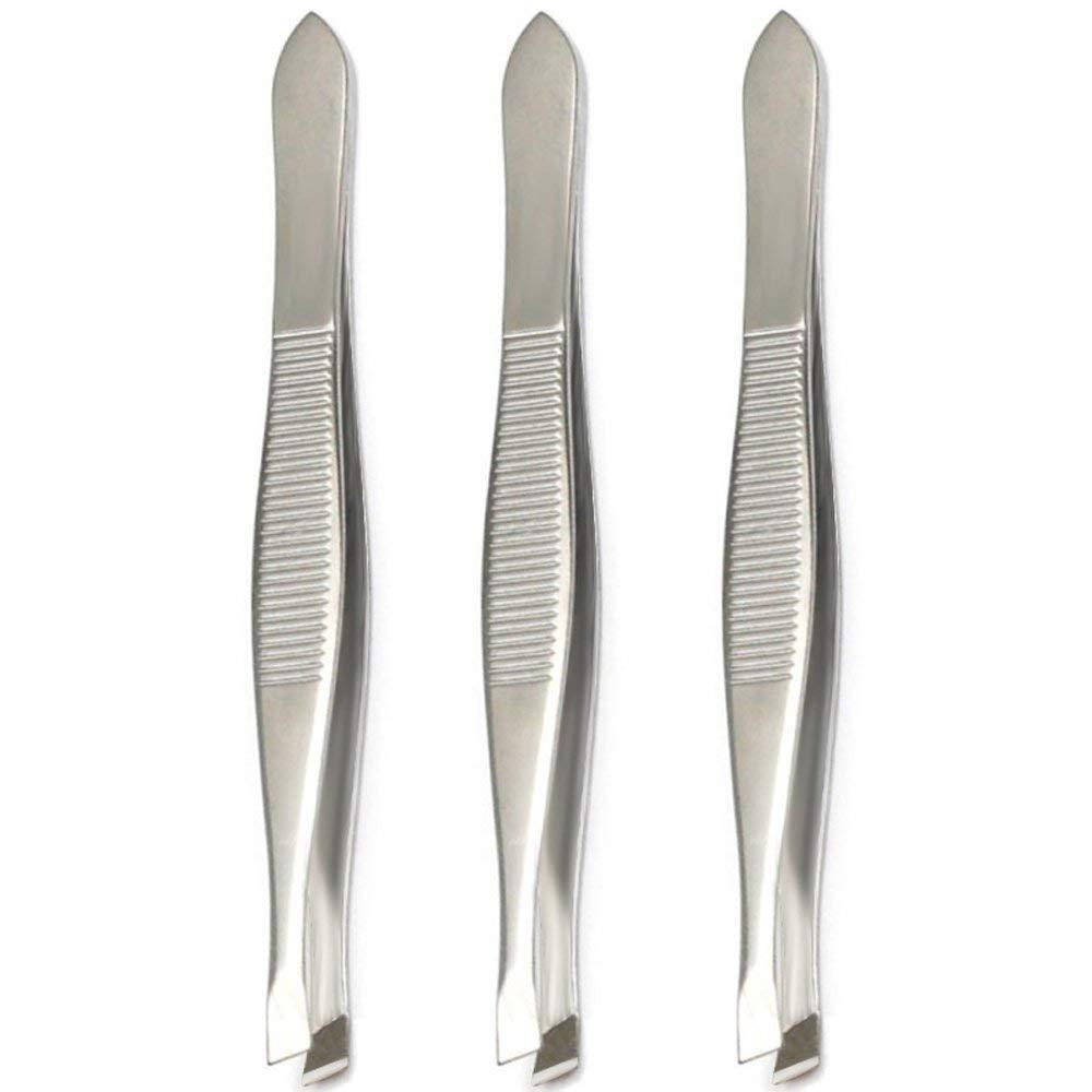 china Plucker/Tweezer Flat Tip For Chin Hair 3 Pieces (Stainless steel)