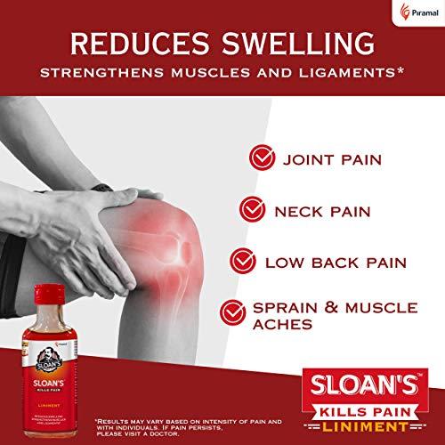 Sloan\'s Sloan\'s Liniment | 100% Ayurvedic | Kills Severe Muscle and Joint Pain | Reduces Swelling & Strengthens Muscle and Ligaments | Since 1901 | 71 ml x Pack of 3