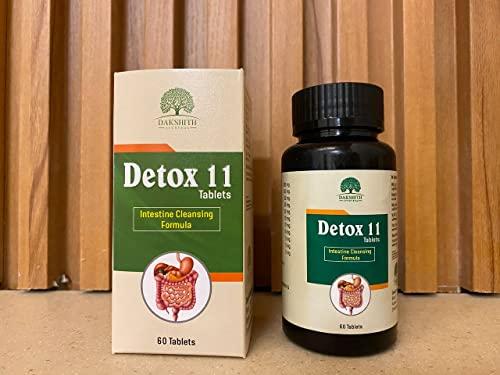 DAKSHITH AYURVEDA DETOX11 Liver Detox tablets, Intestine cleanse & detox tablets for Men Women Detox Ayurvedic tablets Improve Digestion
