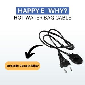 HAPPY E HAPPY E Hot Water Bag Cable/Electric Pain Relief Heating Bag Charger Cable, Black (Pack of 2)