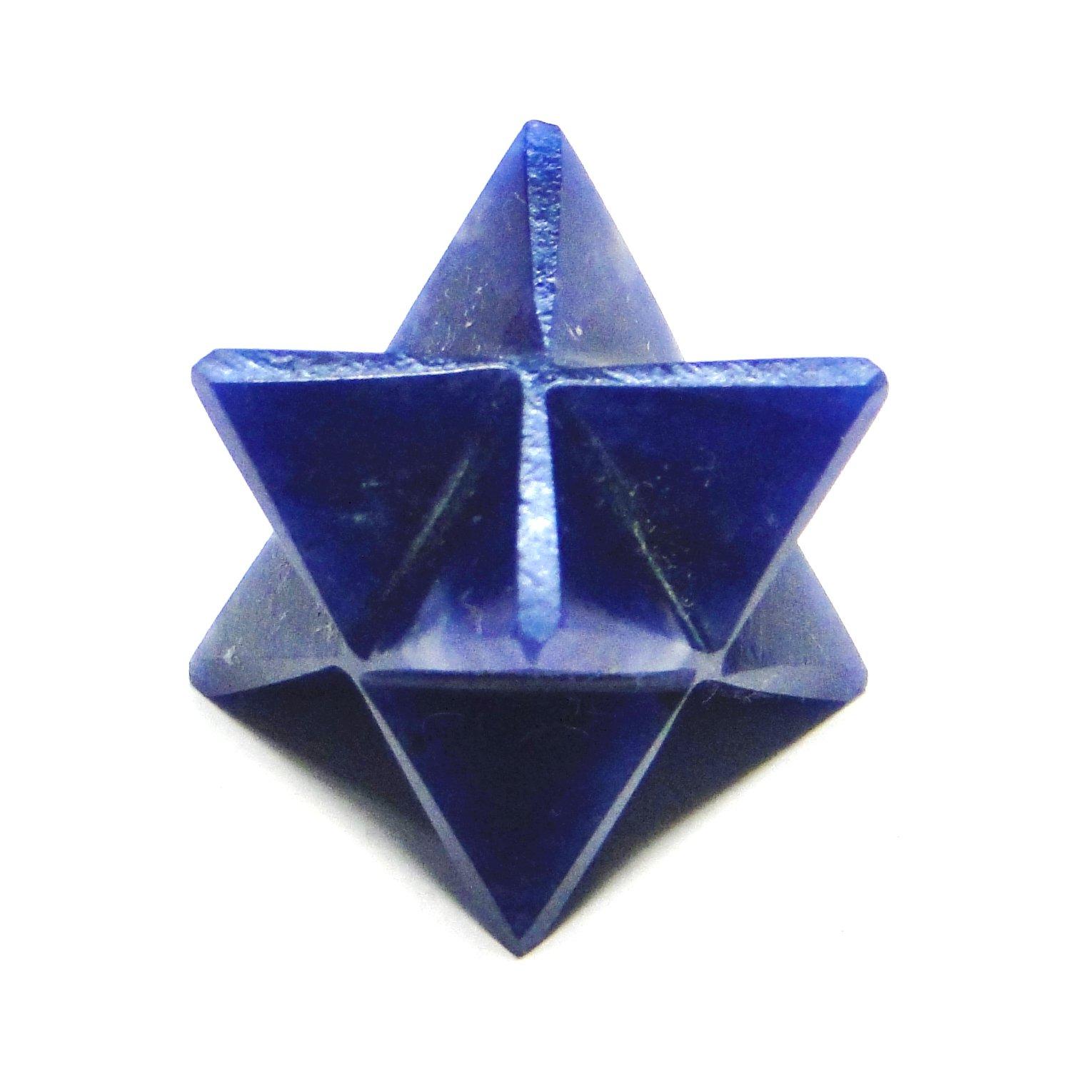Nature's Crest Nature's Crest Sodalite 8 Point Merkaba Star 1 Pc Natural for Metaphysical Energy Healing Meditation Chakra Reiki Tool Sacred Geometry Tetrahedron Crystal Gemstone Altar Decor Spiritual Gifts