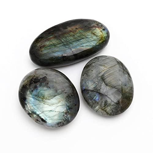 Nvzi Nvzi Natural Labradorite Crystal,yooperlite Stone, Palm Stone, SpectRolite Stone, Worry Stones for Anxiety, Lrregular Heart Reiki Chakra Healing Stone Home Decor, Healing Gemstone Worry Therapy