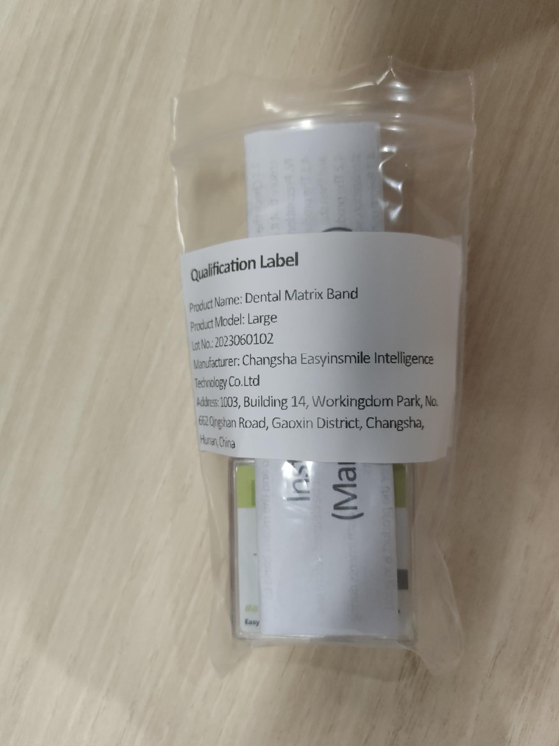 EASYTODENTA EASYTODENTA Dental Matrix Bands 50PCS Sectional Contoured Metal Matrices System 50m for Tooth Interproximal Refill (Large)