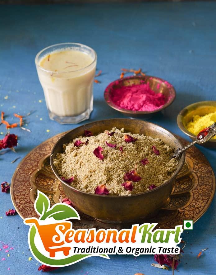 Seasonal Kart Seasonal Kart Fresh And Natural Kesariya Thandai Mix Thandai Powder |Organic & Natural No Added Preservative, Essence And Color | Perfect Summer Drink| (800 Grams)