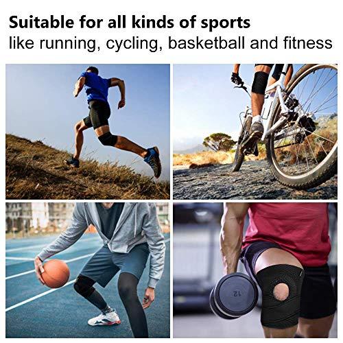FASHNEX FASHNEX Neoprene Premium Knee Support Open Patella, Breathable Knee Cap Brace for Arthritis, Pain Relief, Sports for Men & Women - 1 Pair (Black), Free Size (Black)