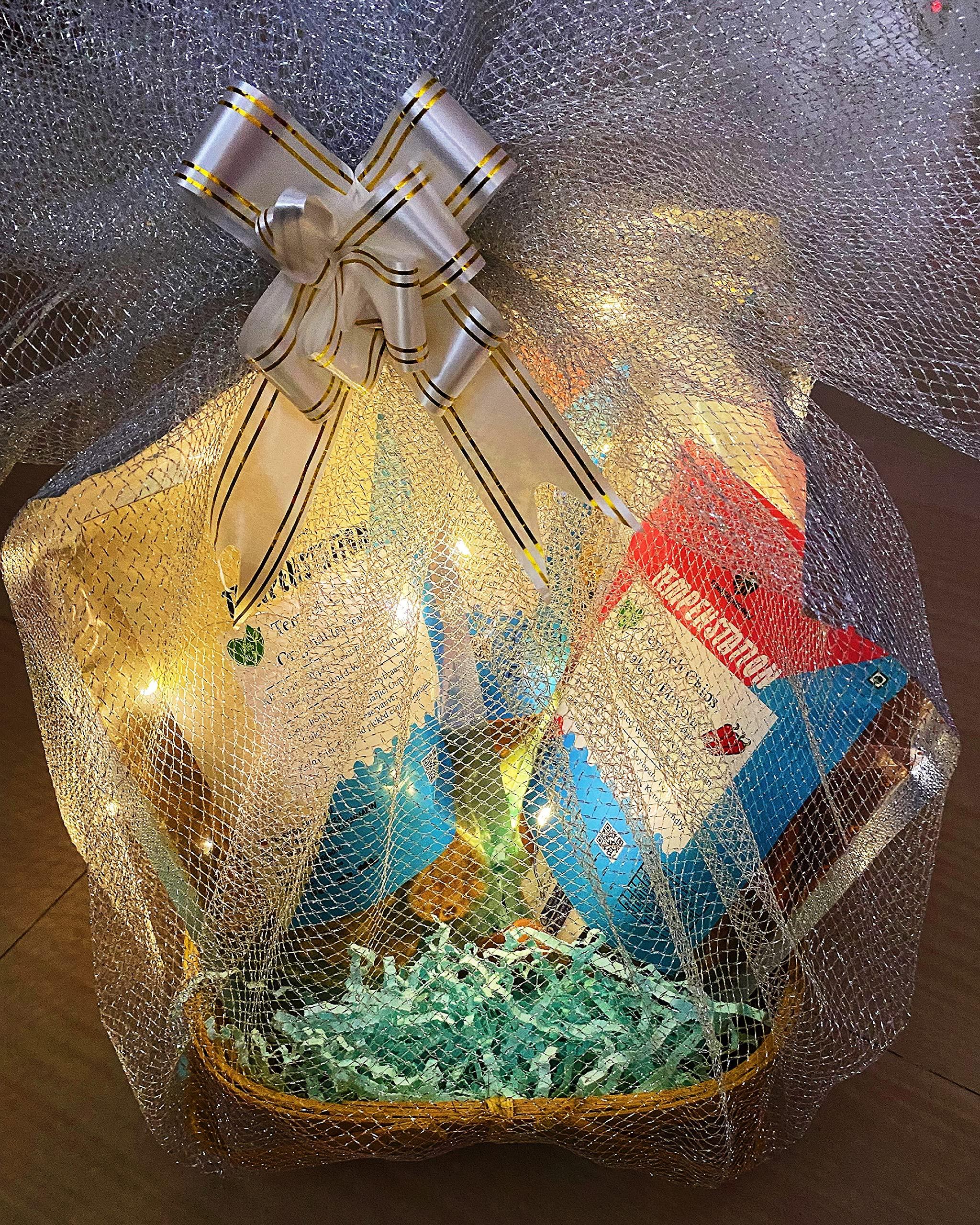 TEMPEHCHENNAI Gourment Delight Diwali Gift Hamper Celebration Gift Snacks Combo Box |Tempeh Chips 5 Packs + Light + Card + 1 Diya | Healthy No Junk Food | 100% Vegetarian | for Family, Friends, Corporate