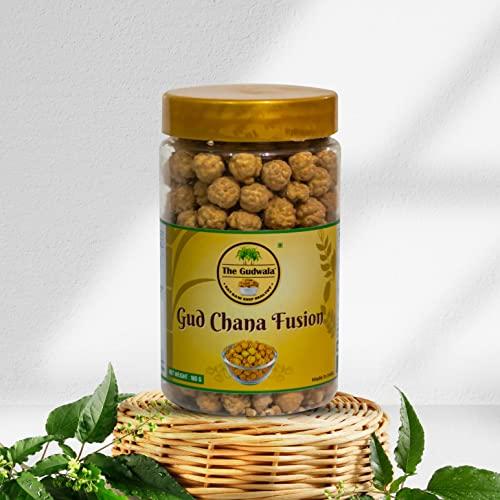 The Gudwala The Gudwala GUD CHANA FUSION | Pure Natural Gud Chana Snack (Pack of 2, 180g each) | Healthy, Organic & Tasty Jaggery Snack| No Additive No Preservative