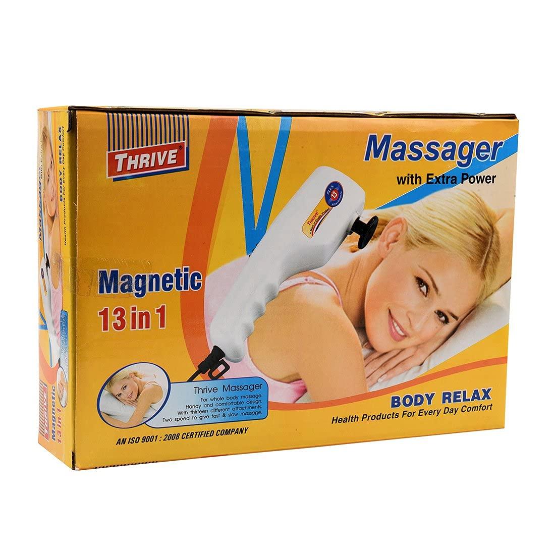 THRIVE Thrive Proffesional Magnetic 13in1 Body Massager(13 PLUS) -EASY TO OPERATE-HEAVY-DUTY MOTOR-RELIABLE FEATURES-DUAL OPERATION-By Tree Fit