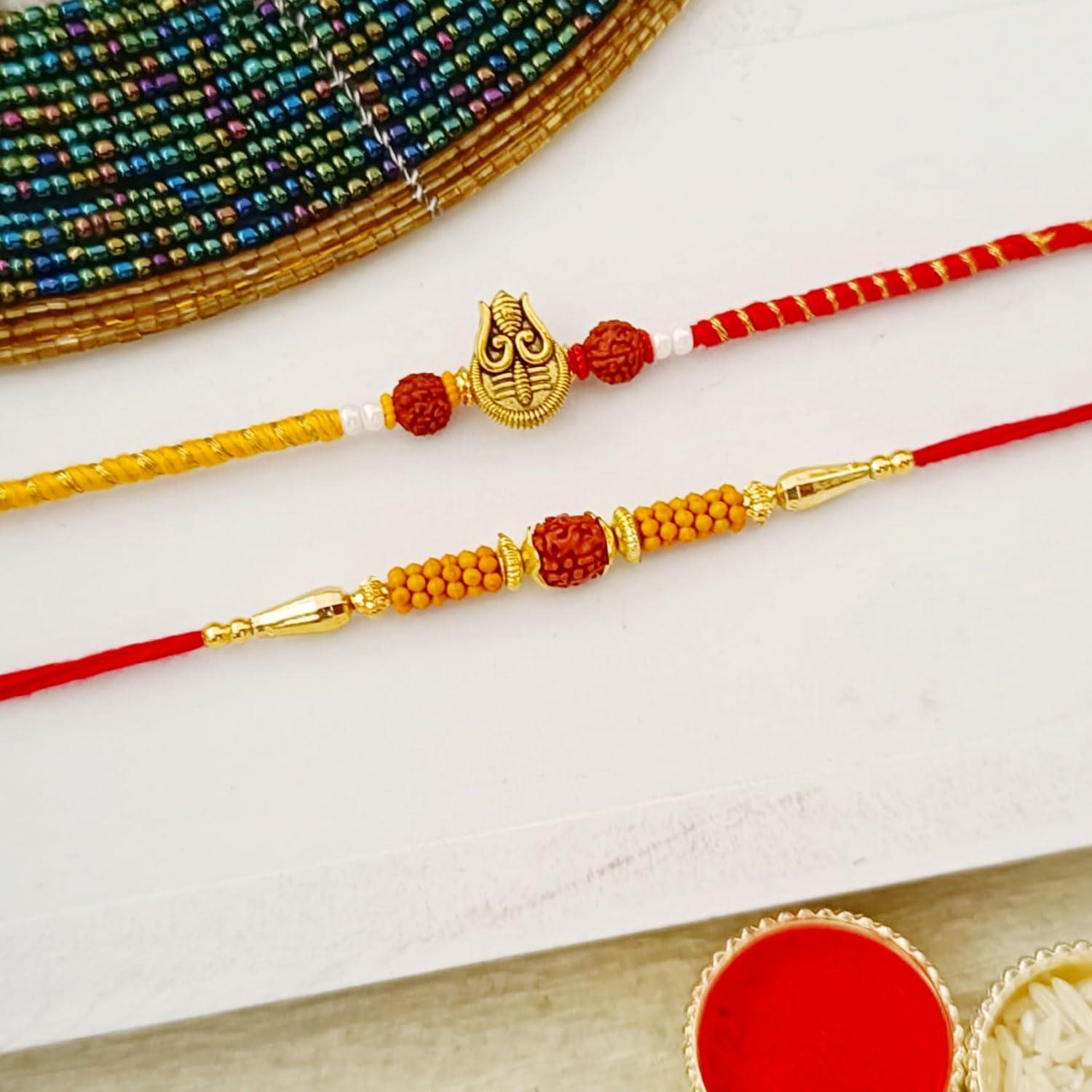 maalpani Maalpani Rakhi Rakshabandhan Chocolate Gift Hamper, Rakhi Chocolate Gift Combo Pack with Pooja box - 20510C