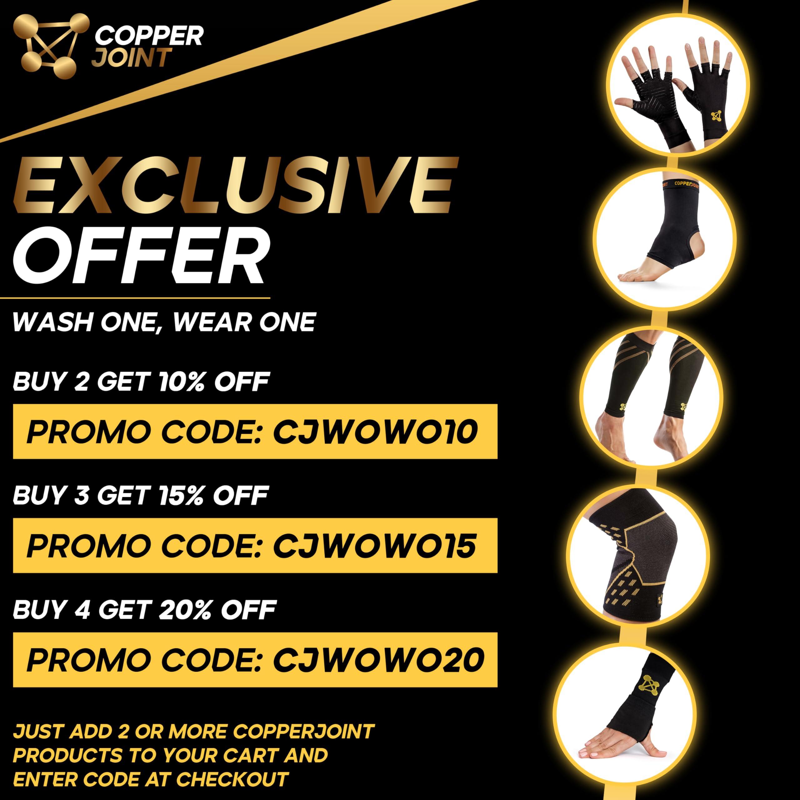 CopperJoint CopperJoint Ankle Support -Ankle Compression Brace - Adjustable Ankle Sleeve Wrap for Women & Men - Copper Infused to Alleviate Achilles Tendon Pain, Sprain, Sports Injury -Healing Stabilizer (Medium