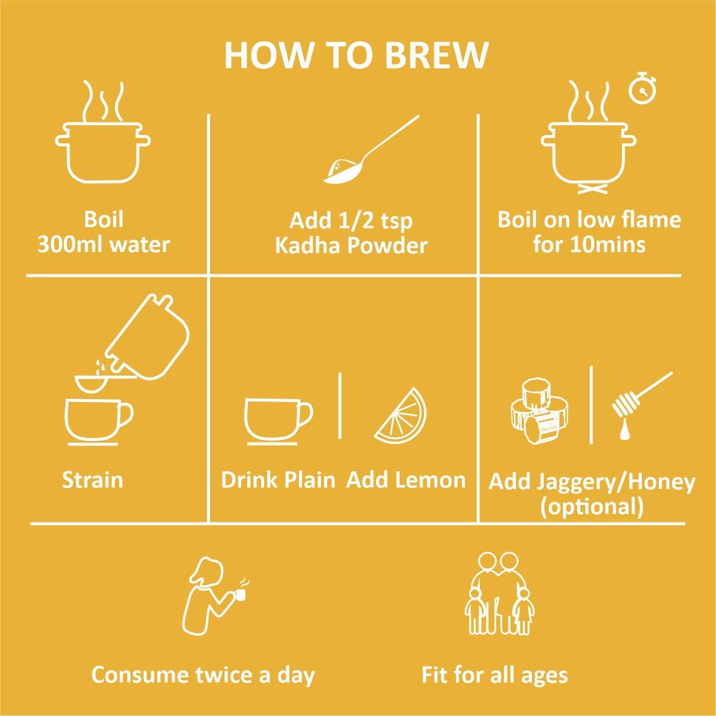 Octavius Octavius Turmeric Ayurvedic Kadha Powder - 75 gms | Ayush Kwath Kadha Powder helps relieve Cough and Cold | Immunity Booster Drink with Ayurvedic Herbs | Also Ideal to Make Ayurvedic Spiced Turmeric Latte Mix (Haldi Doodh) and Turmeric Tea