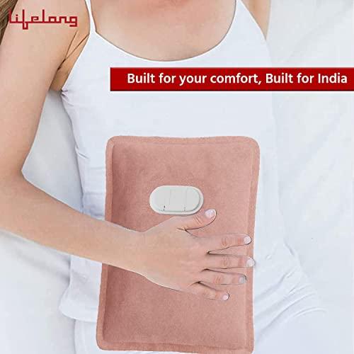 Lifelong Lifelong LLM612 Hot Water Bag for Full Body Pain Relief|Dual Insulation Silicon Technology|Heating Gel Pad Heat Pouch Hot Water Bottle Bag|Electric Gel Heating Bag (1 Year Warranty, Pink)