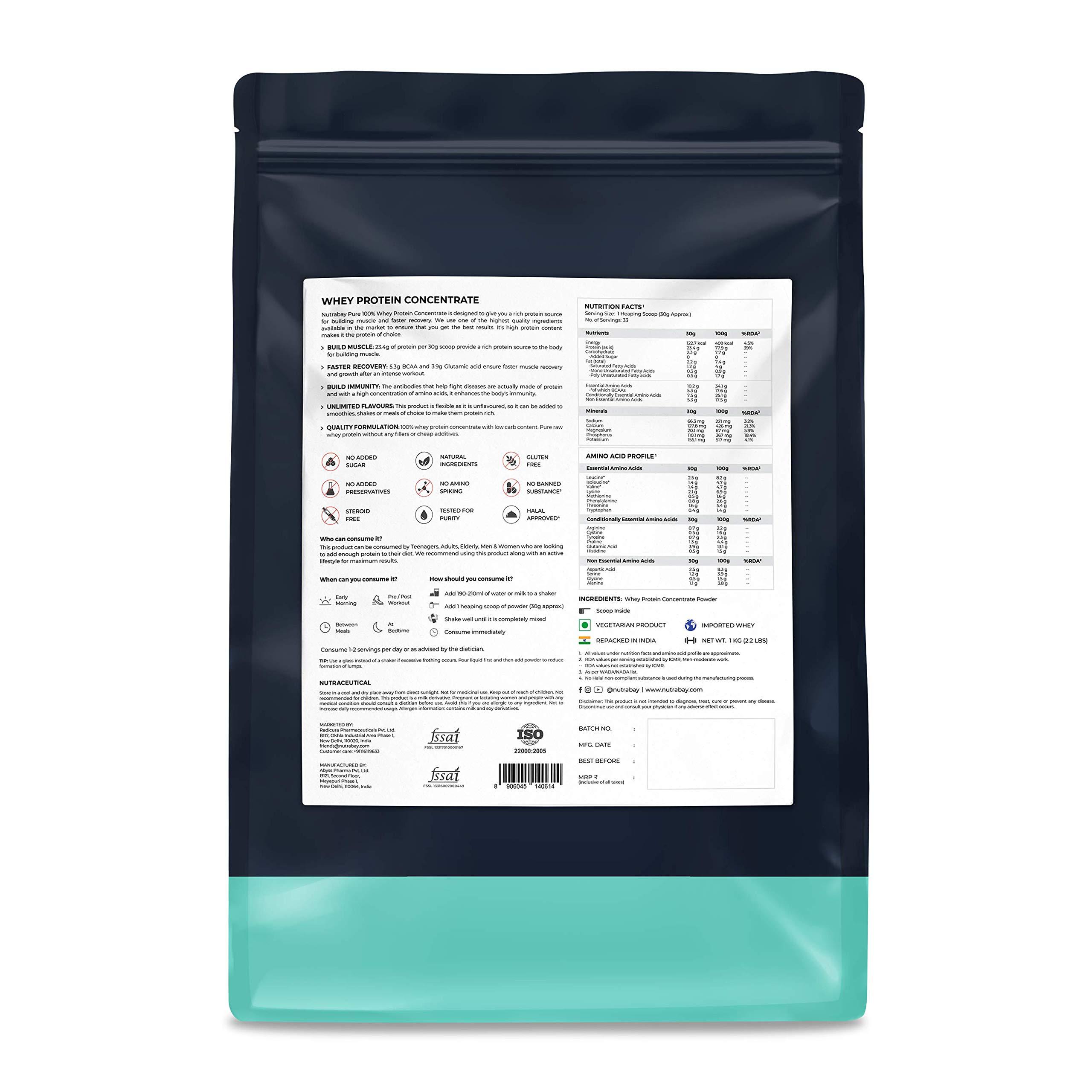 Nutrabay Whey Protein Concentrate - 1kg & Nutrabay Citrulline Malate - 250g