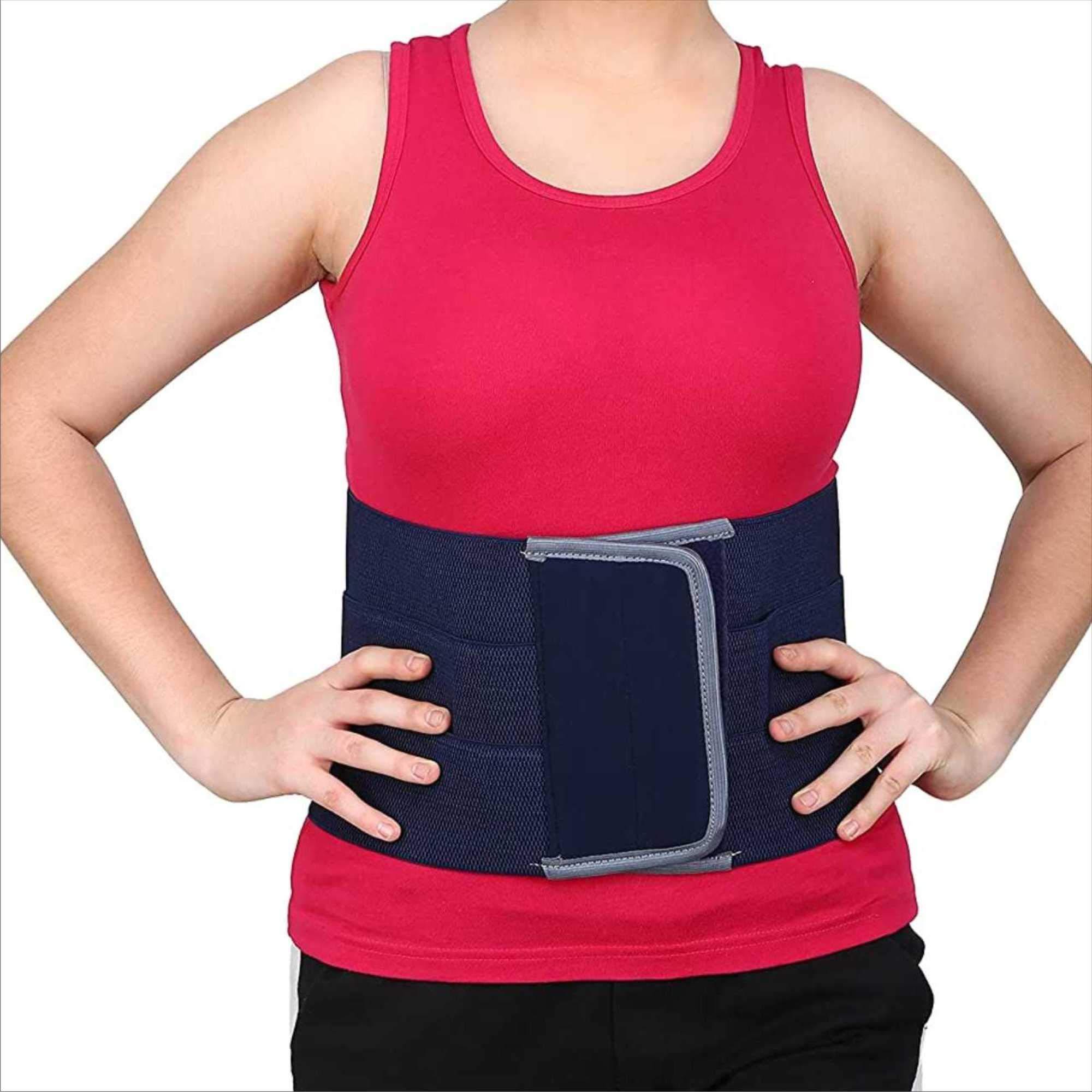 HINMIN HINMIN abdominal belt after delivery for tummy reduction, Lumbo Sacral, Lower Back Brace provides Back Pain Relief - Breathable Belt for Men and Women keeps your Spine Straight (S)