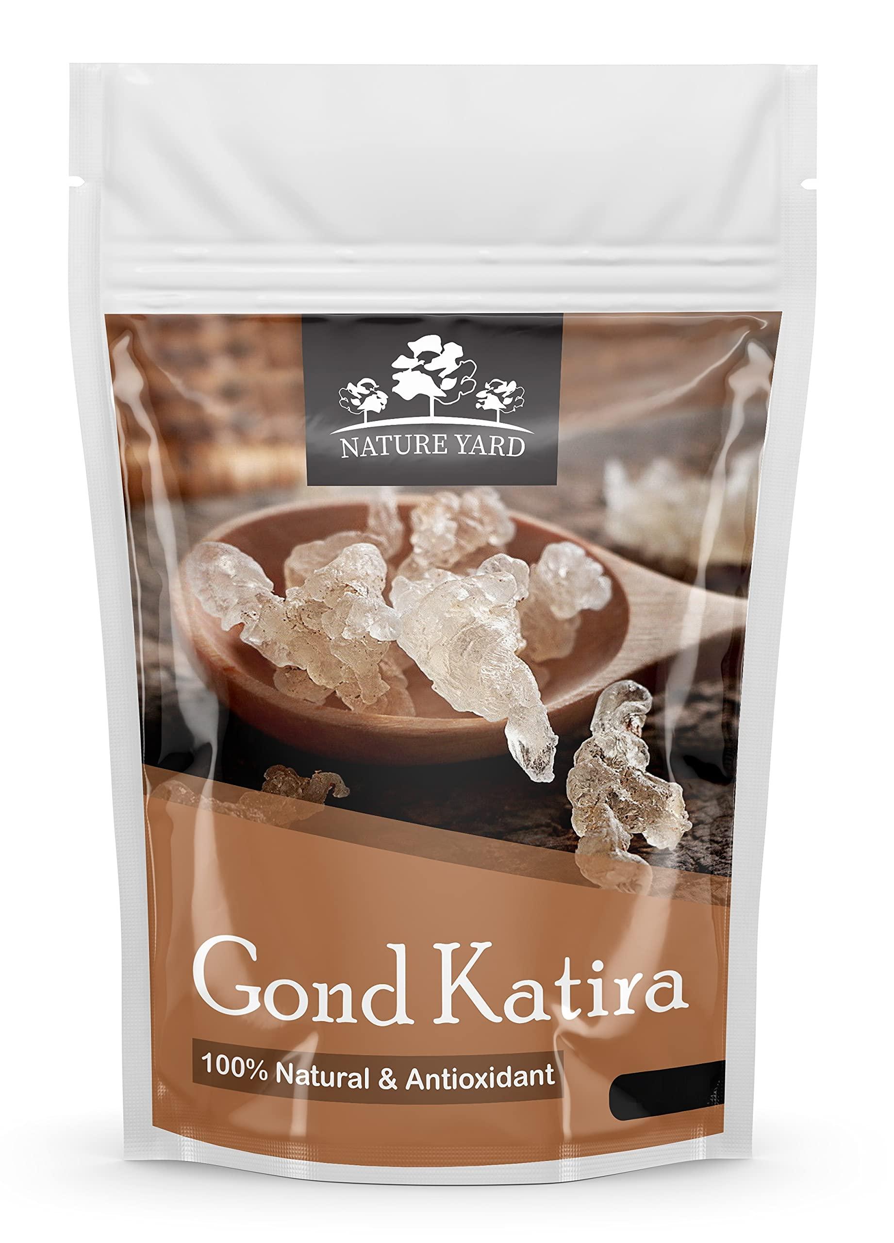 NATURE YARD NATURE YARD Gond Katira Pure Organic (Edible gum) tragacanth Crystals - 1 Kg - 100% Natural Superfood with Cooling Properties | Almond Gum | Badam Pisni | Chahar Gond