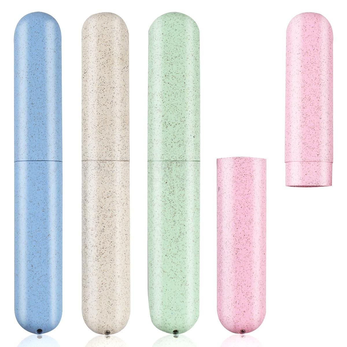 yuntop 4 Packs Portable Travel Toothbrush Case Breathable Travel Toothbrush Holders Bulk Toothbrush Holder for Travel Camping Home School Toothbrush Travel Container for Business Trip Toothbrush Cover