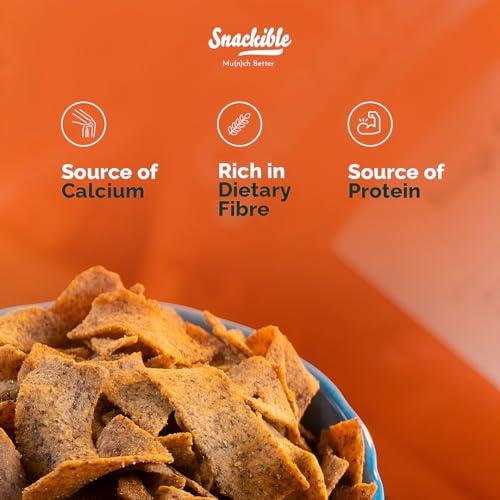 Snackible MU(N)CH BETTER Snackible MU(N) CH BETTER Peri Peri Ragi Chips-55Gm (Pack Of 3)