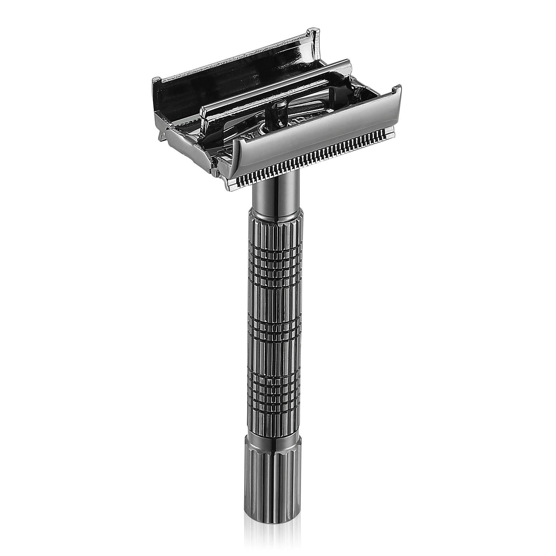 Vikings Blade VIKINGS BLADE The Chieftain JR Double Edge Safety Razor, Meteorite Gray (Slim & Mild)