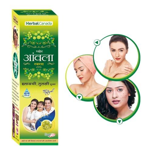 Harc Herbal Canada HARC Herbal Canada Pure Amla Juice Swaras Sugar Free (1 Liter) and Giloy Ras Swaras (500ml) | Help for Boosts Immunity System and Body's Resistance Against Infections (Combo Pack)